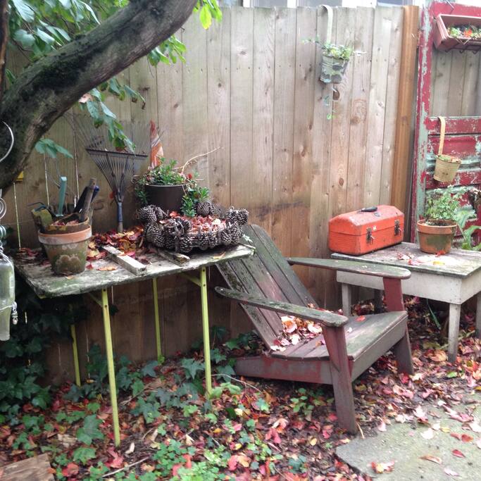 Back yard - one of two sitting areas in back yard