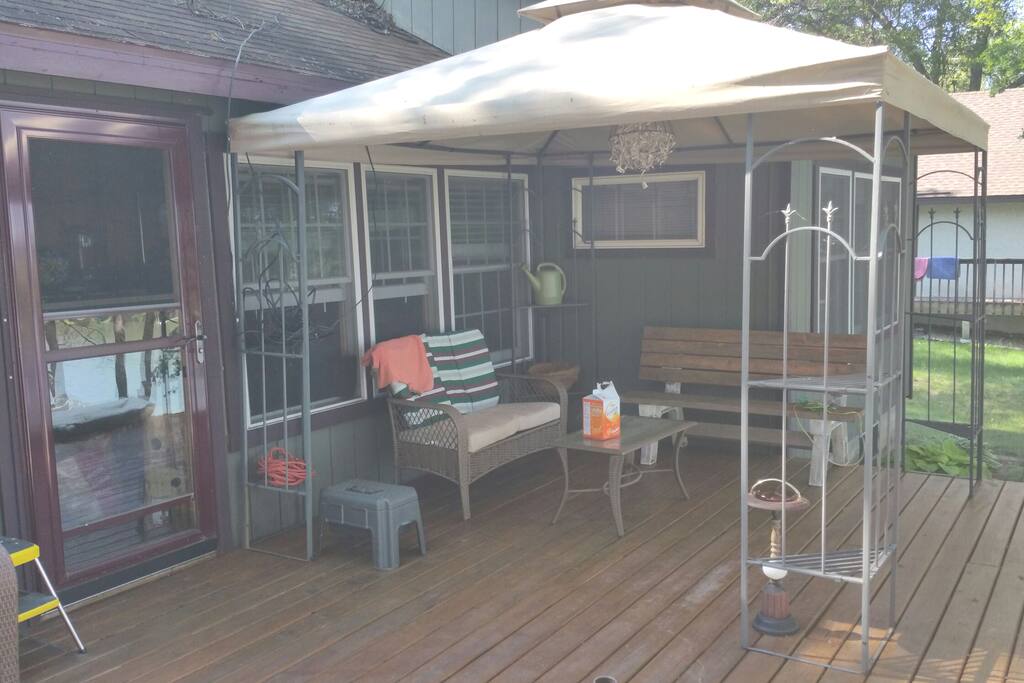 Huge deck with screened in gazebo
