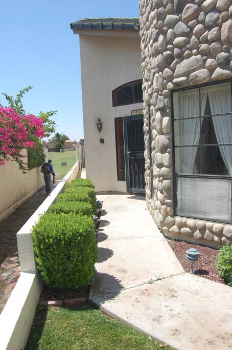 Walkway to front door entrance
