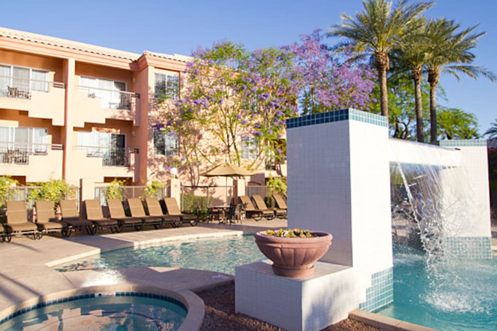 hot tub waterfall