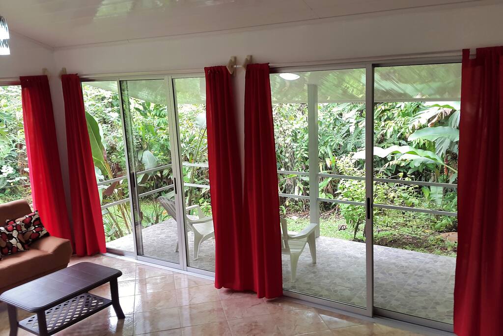 View of private terrance from sitting area