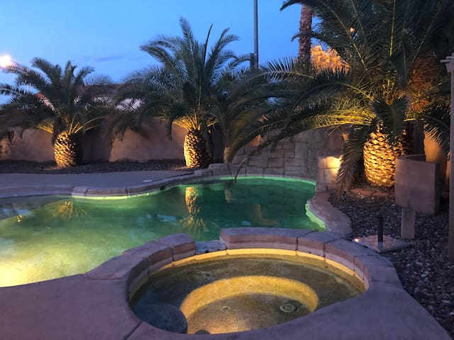 Single story home with Pool and Spa