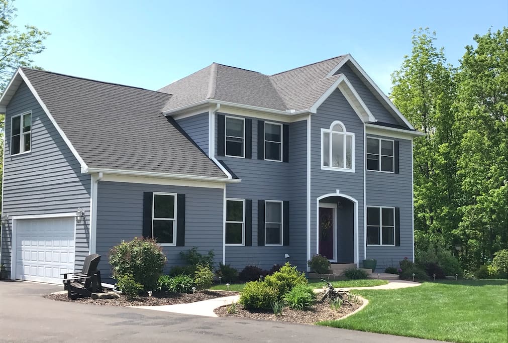 This home has almost 1.5 acres in an upscale neighborhood. Relax and enjoy your time in Ithaca with all the amenities you could want!