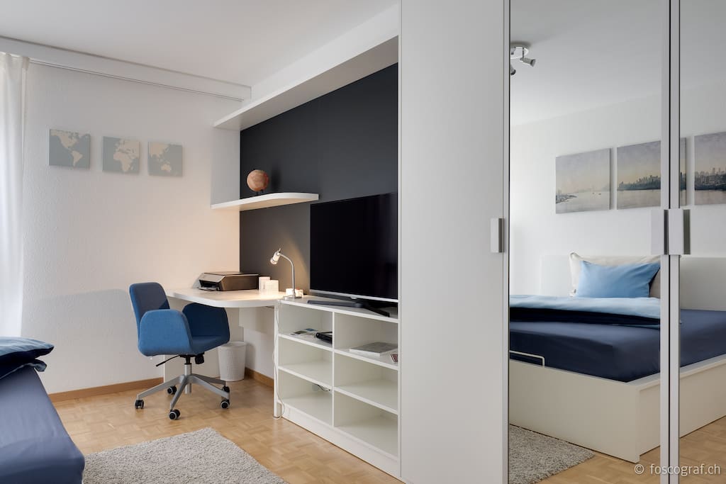 Comfortable desk space