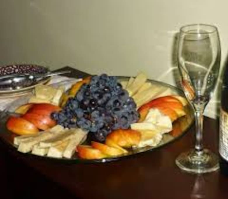 Order a cheese & fruit platter