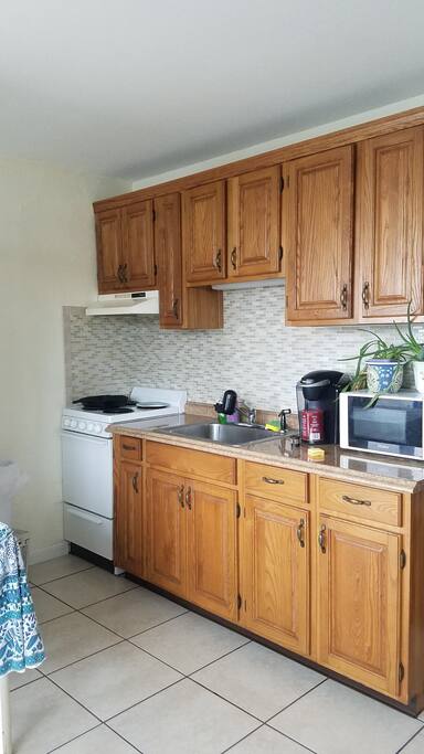 Studio style kitchen in main living area