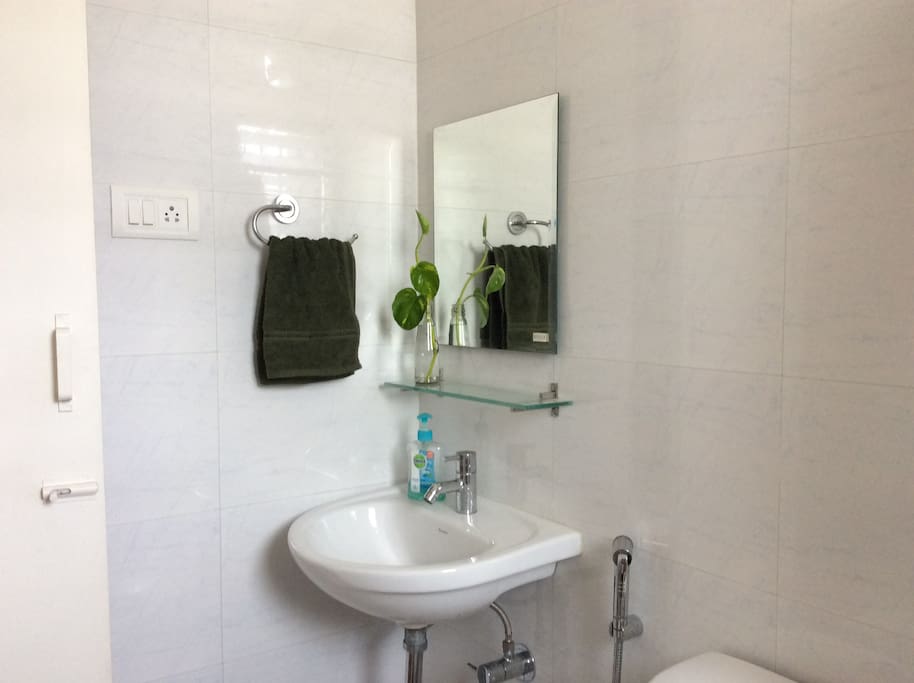 Bright and clean private bathroom