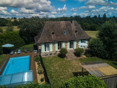 Bright house in a large garden