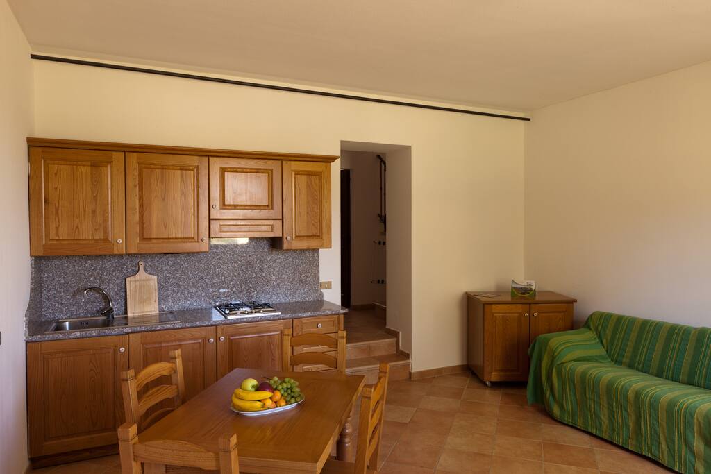 soggiorno con cucina e divano letto matrimoniale nr. 1