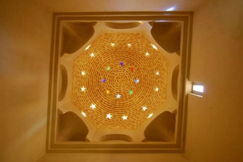 The bathroom celing dome