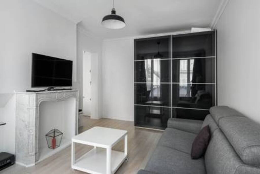 The living room with large storing space