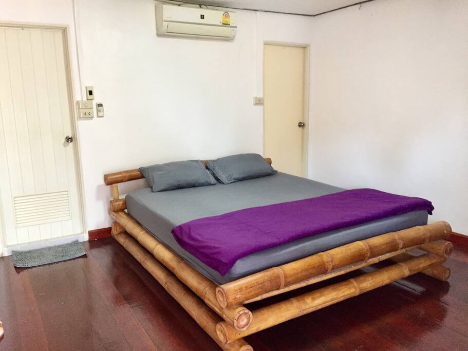 Bedroom , air con. ,and bathroom inside,hot shower.