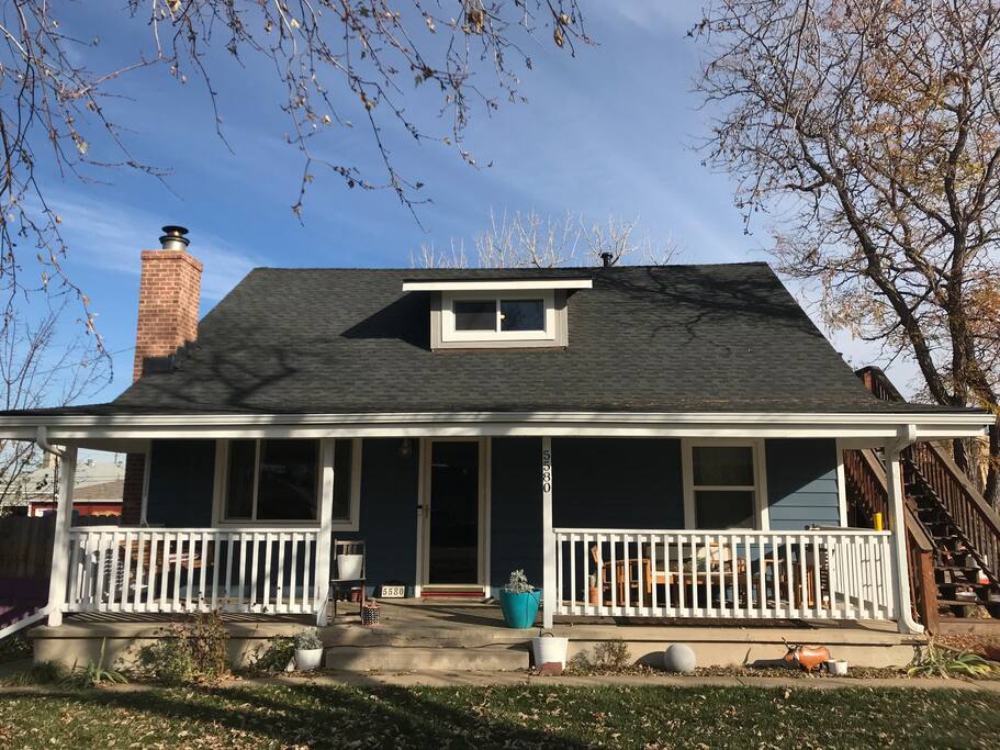 Front of the house/upstairs apartment