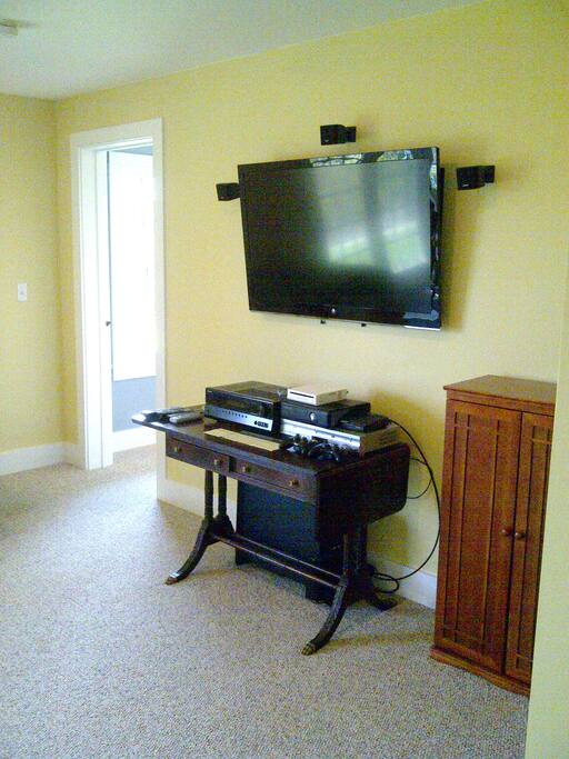 Lower level surround sound, games, media