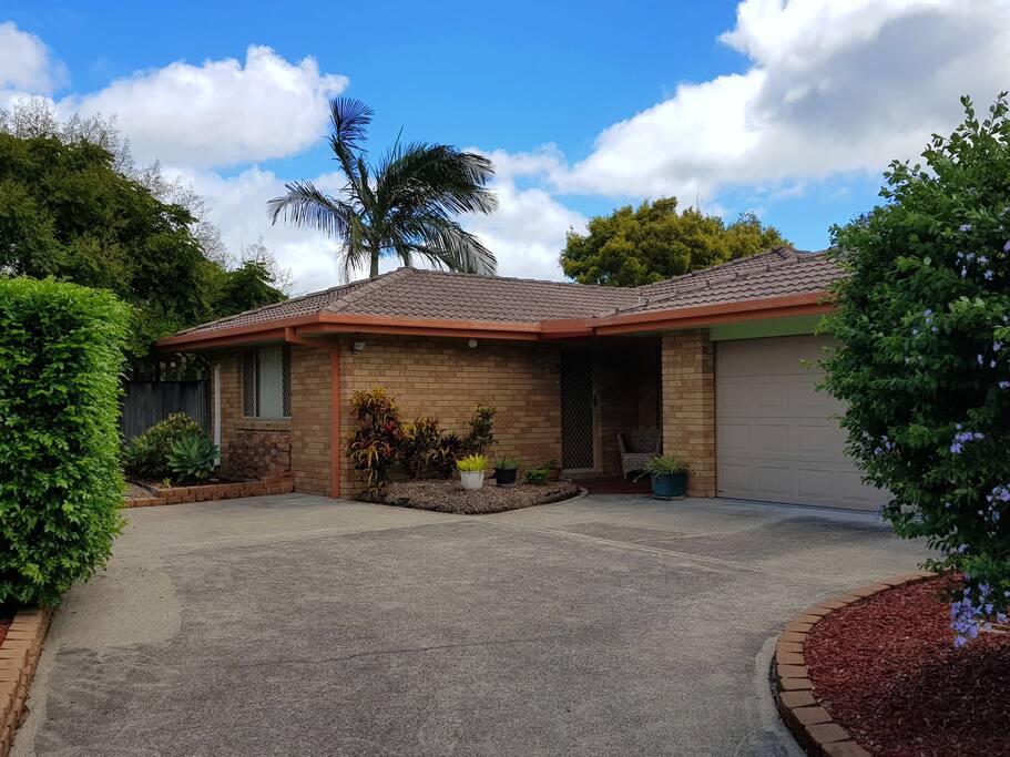 Long driveway from a quiet, safe loop road. Plenty of space to park