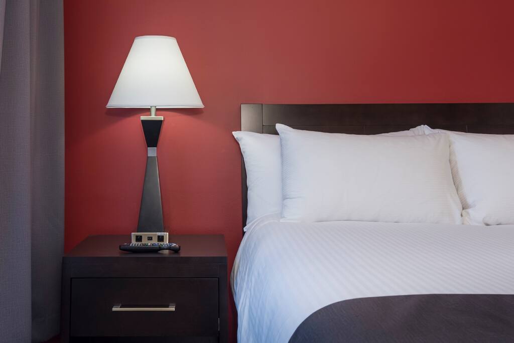 Queen bed and a double bed