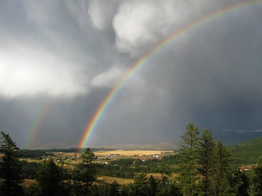 Weather over Spokane Valley from our deck.