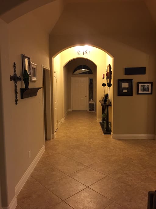 Looking toward the entry of the house