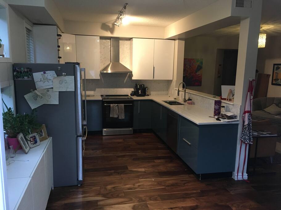 Newly renovated, fully stocked, open concept, south facing, bright kitchen