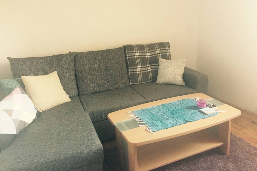 This is our cosy living room where we hang out with our guests. There is a small TV but we avoid watching it. :) This is also the room where we sleep while having guests over. :)