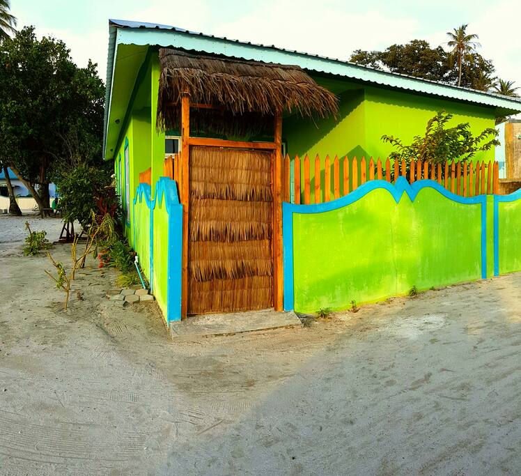 Main gate Coral Retreat Maldives guest house