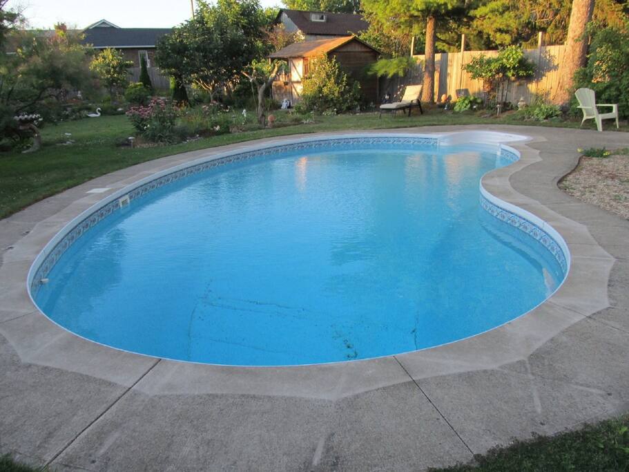 heated salt water pool