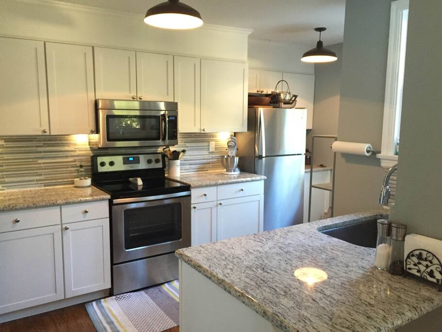 Light, bright kitchen with all the appliances you'll need.