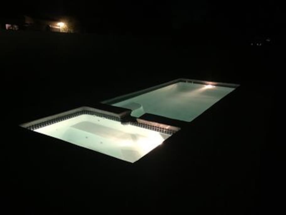 Nighttime pool lights