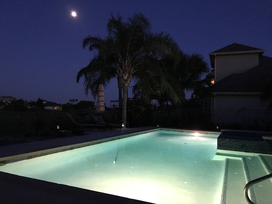 Pool and hot tub is available to use until 9:00 p.m.