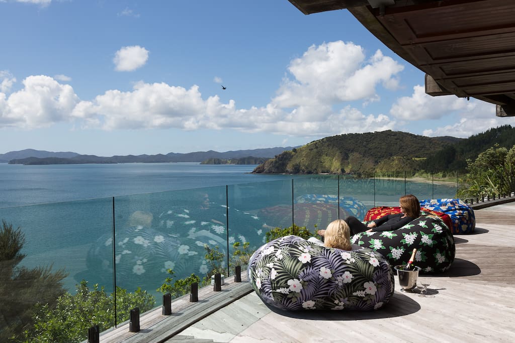 Lower terrace with Bay of Islands