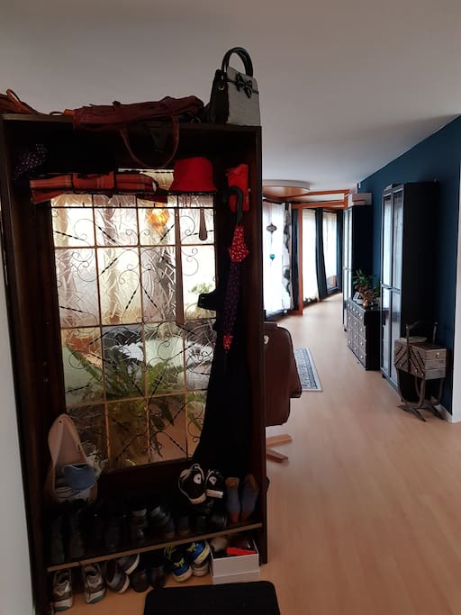 View from the entrance into the living room