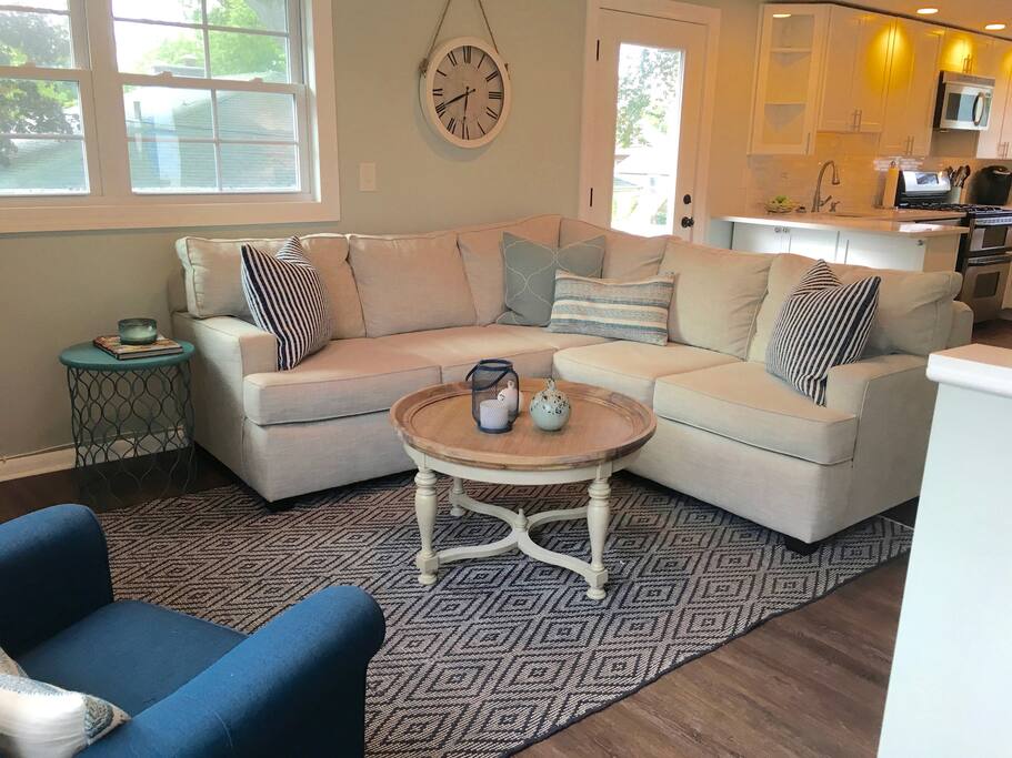 Great room with 2nd floor views