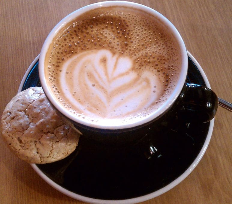 Cappuccino from our local Yeganeh Bakery & Cafe, few mins walk