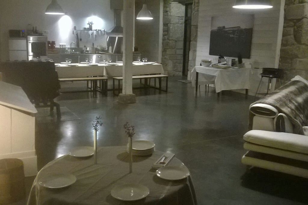 La scierie:Grande pièce à vivre /cuisine