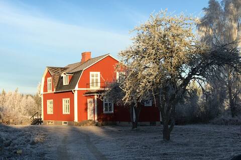 Beautiful Swedish wilderness farm in the middle of the forest close to the lake