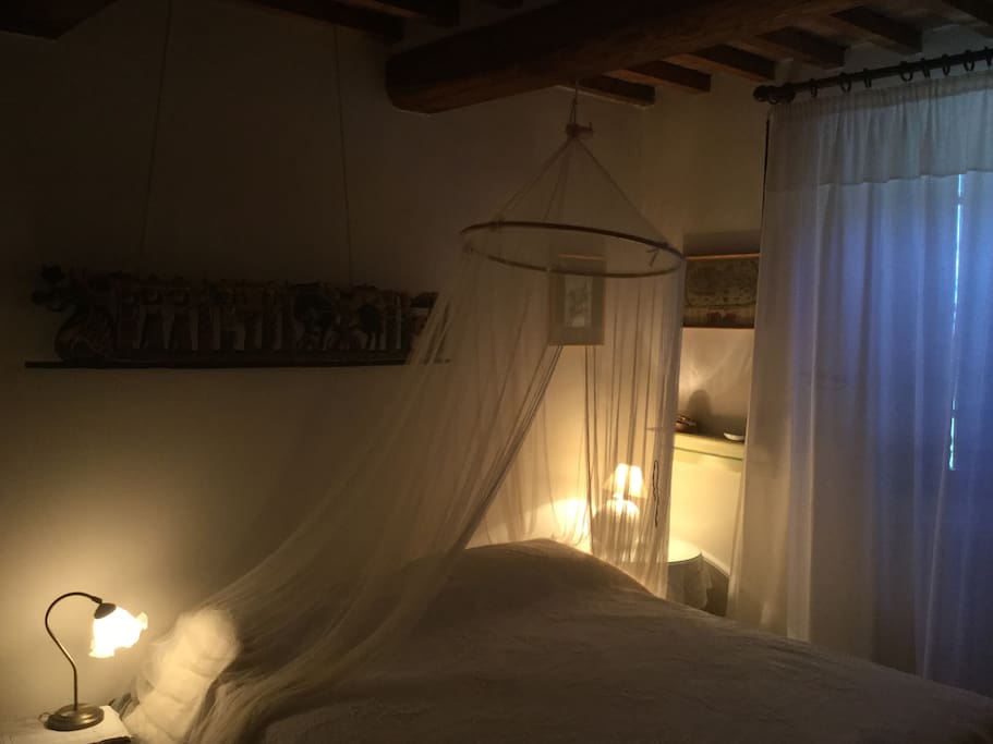 the bedroom in the night