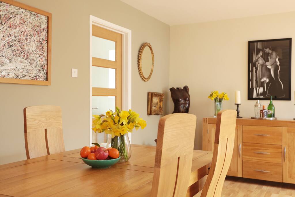 Spacious dining area
