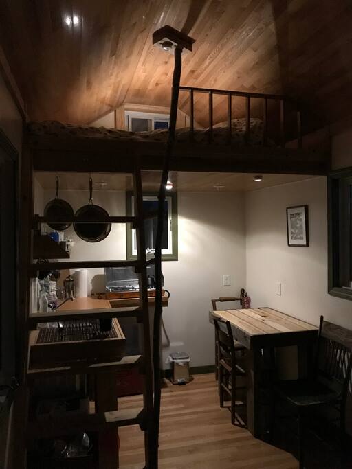 The interior is lit by rechargeable led lighting.