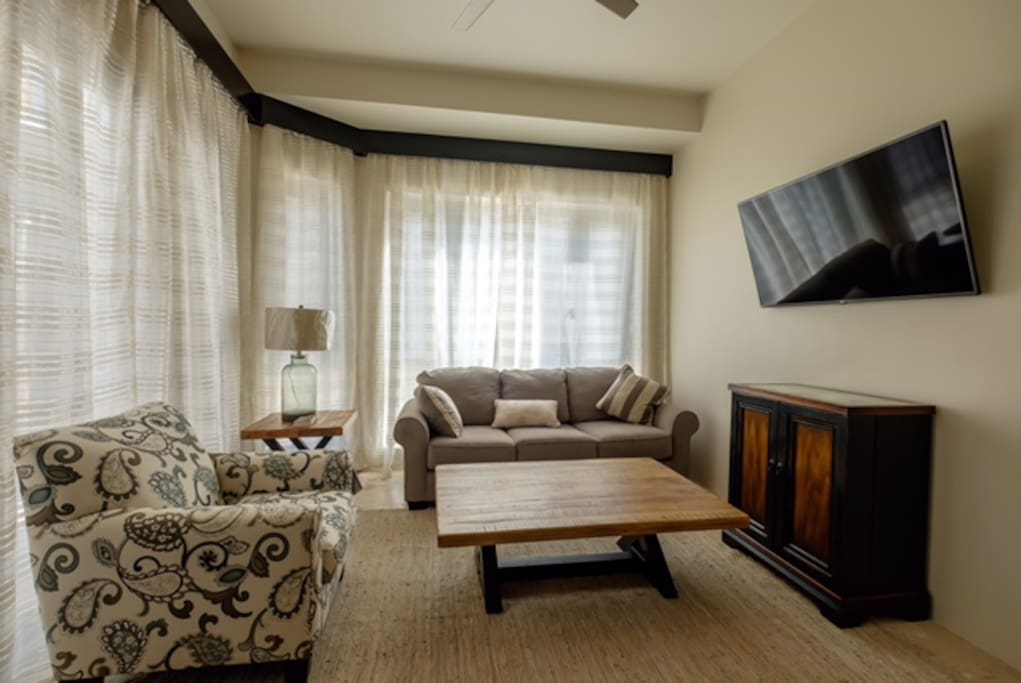Living Room with patio access