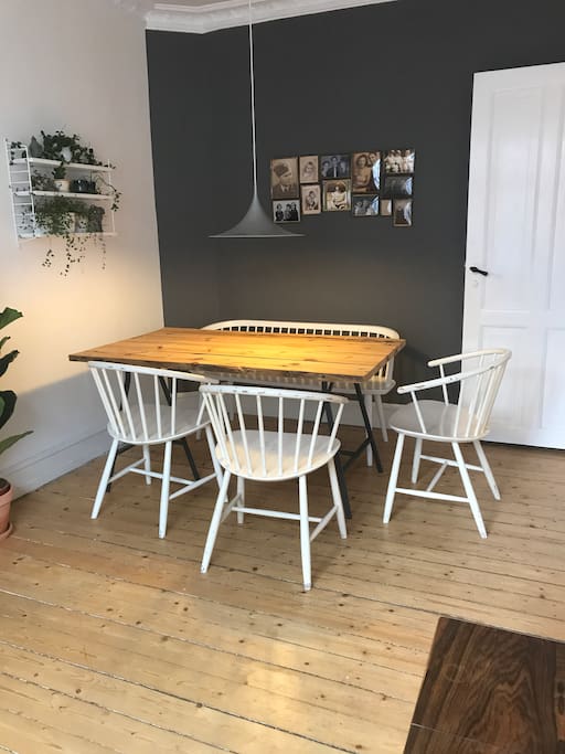 Dining table with room for five