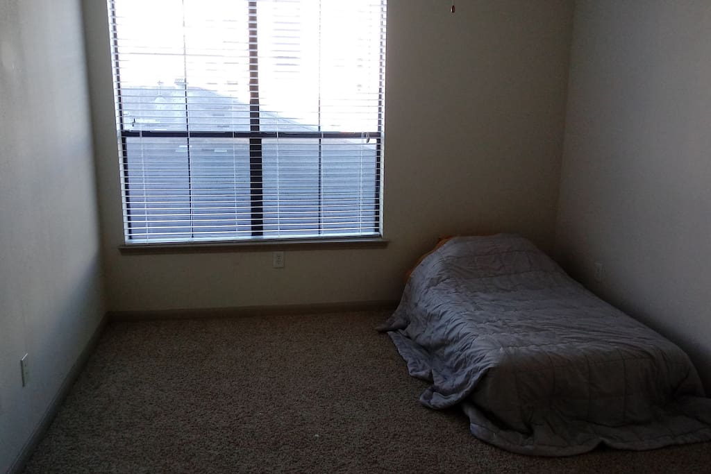 This is a futon done up as a small bed but a second queen bed can be got if needed.