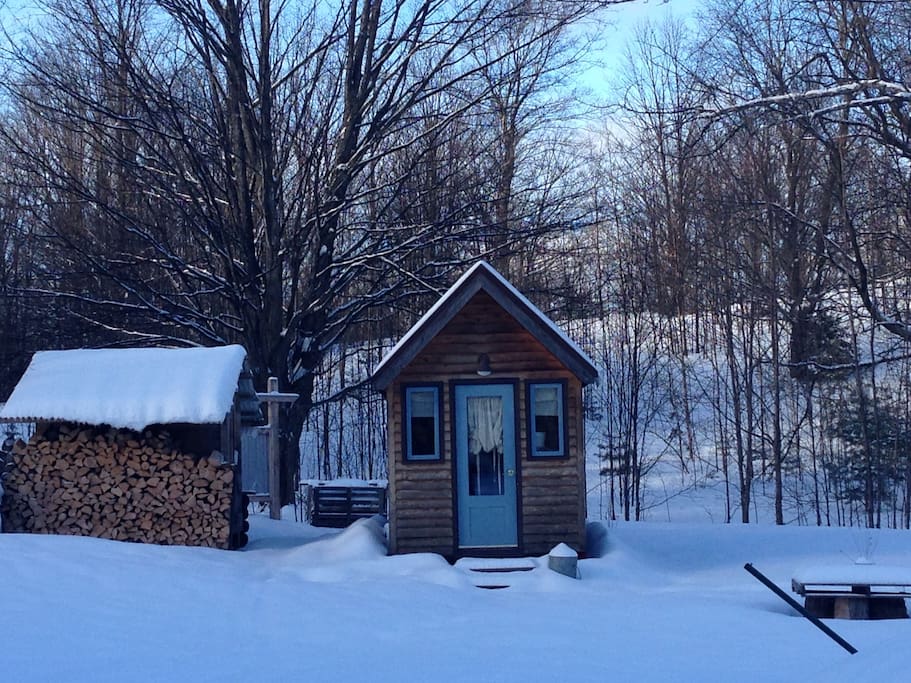 Cozy in the winter, too. Private, close to Crystal Mt and xc skiing. (And great for Fall Color Weekend Getaways, too!)