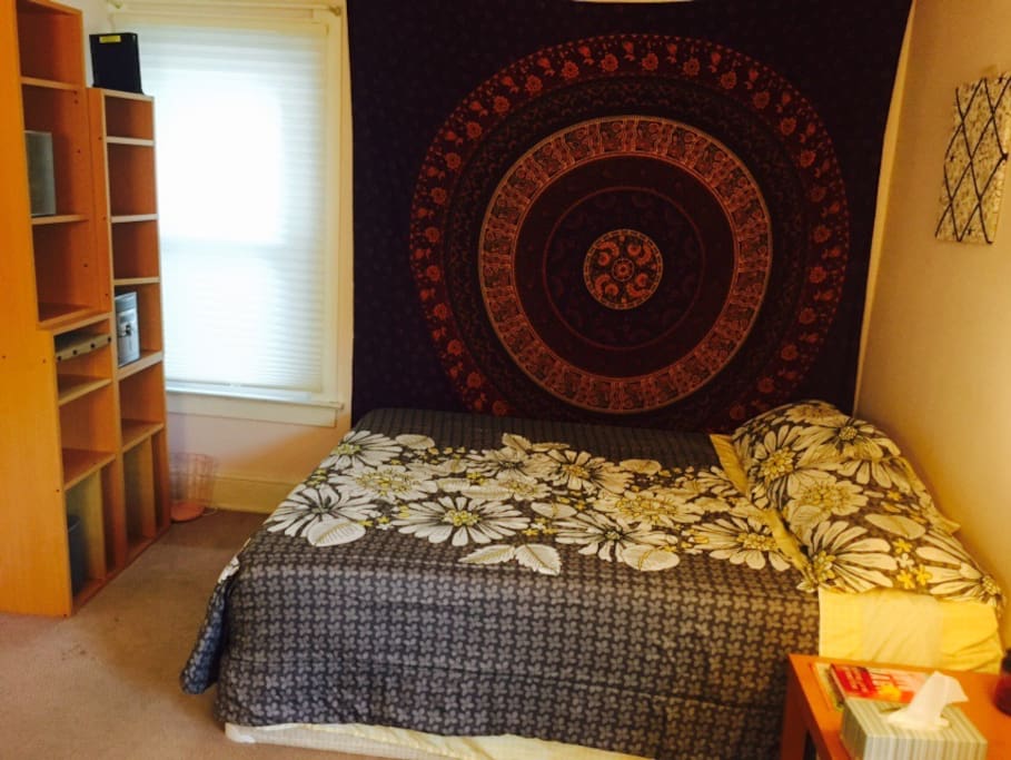 Comfy bed with memory foam mattress top