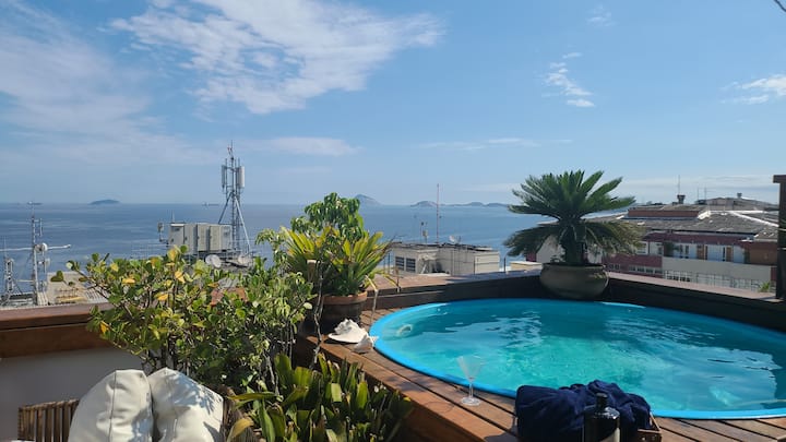 Ocean View Penthouse in Copacabana w/ heated pool
