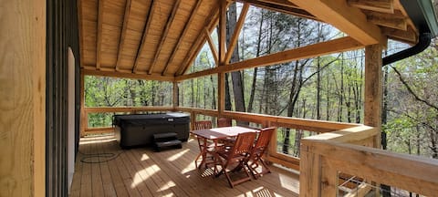 Top performing Airbnb: Fishing Cottage on Watauga river with hottub in Johnson City