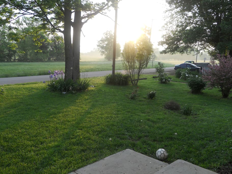 Enjoy a morning coffee on the front porch.