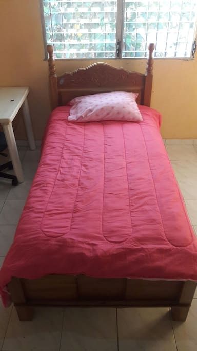 comfy twin bed and pillow