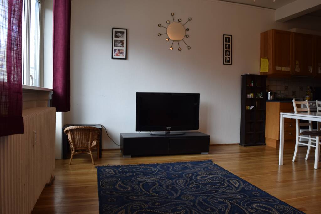 Living room attached to kitchen