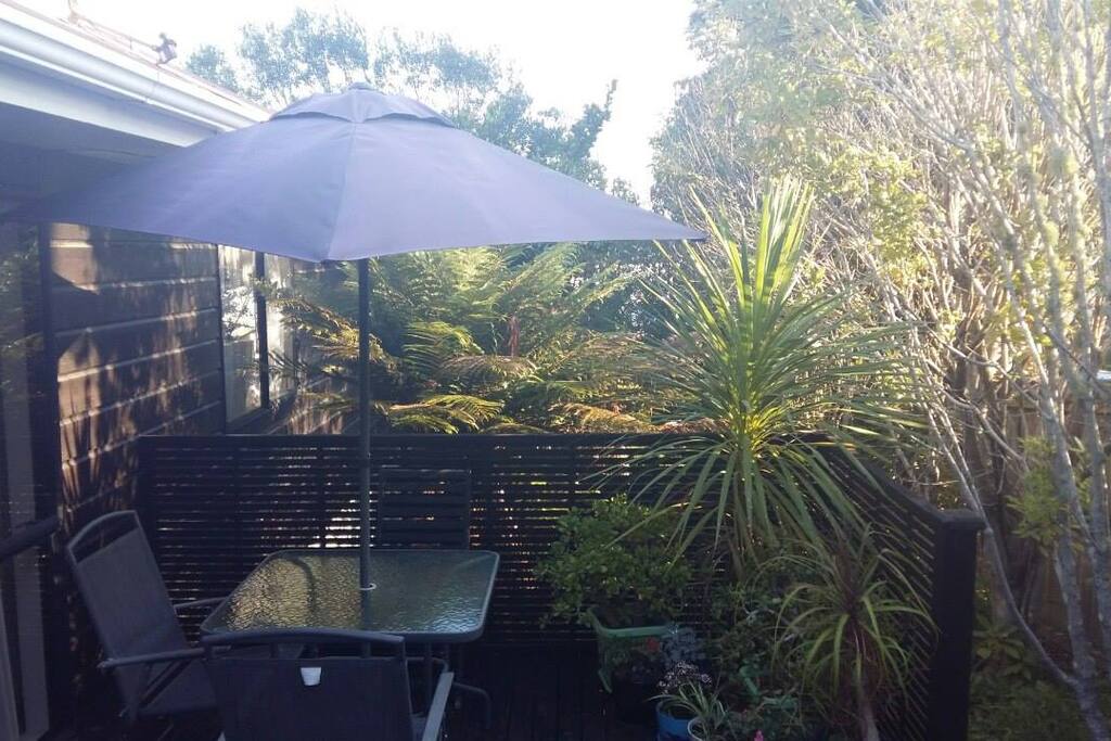 Outdoor patio. Sit, relax and enjoy the beauty & nature.