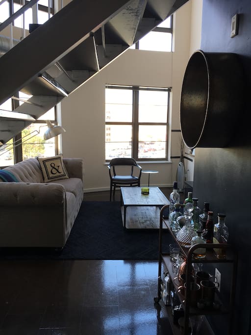 Loft style apartment with high quality and custom pieces